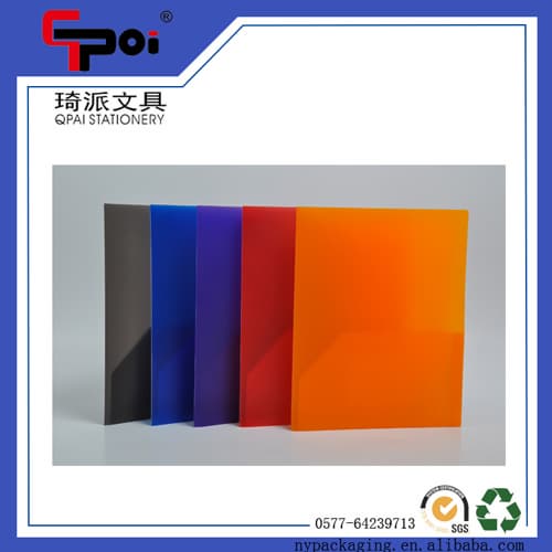 A4 Paper PP Plastic Folder  With Business Card Holder Folder